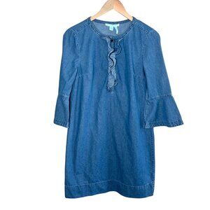 Draper James Womens Country Western Above Knee Denim Dress Size 6